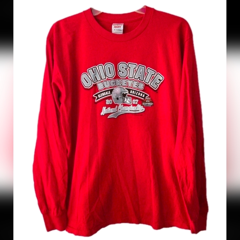 Ohio State Buckeyes National Championship 2007 T-Shirt Tostitos Long Sleeve Sz M